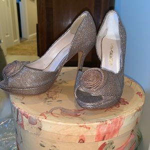 Worn once, caparro sparkly heel
